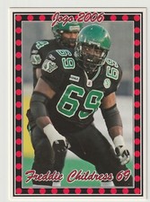 2006 Jogo CFL Freddie Childress Card #71 Saskatchewan Roughriders Arkansas