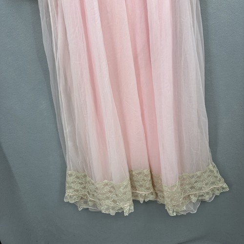 VTG Intime Nightgown Robe Nightgown Womens Small Set Sheer Coquette Retro Pinup - Picture 10 of 24