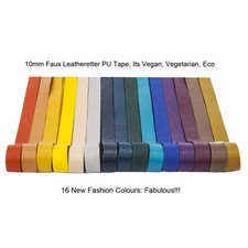 Neotrims PU Faux Imitation Leatherette Tape Trimming Ribbon Fashion 15 Colours