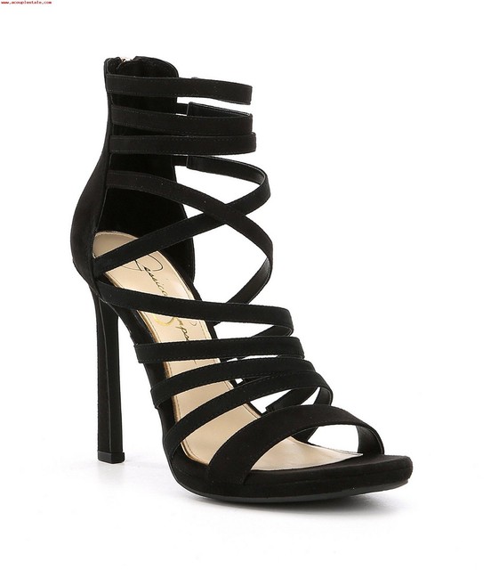 Jessica Simpson Palkaya Strappy Sandals 863 Black 8.5 US / 38.5 EU for sale online | eBay