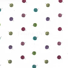 Feline Drive Fabric PAW PRINTS FOR ASPCA Yarn Balls - Fat Quarter (18"x 22") FQ