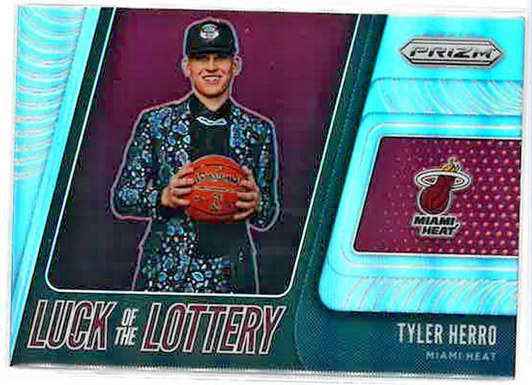 Tyler Herro Luck Of The Lottery Rookie Silver Prizm 2019-20 Prizm #13 Miami Heat