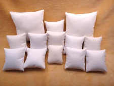13 White Leatherette Jewelry Display Pillows for Bracelets Bangles Watches