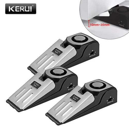1~3PCS Door Stop Alarm Wireless Door Stopper Alert for Home Travel Security Safe