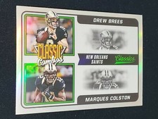 Drew Brees Marques Colston 2021 Classics Classic Combos Silver Parallel Saints