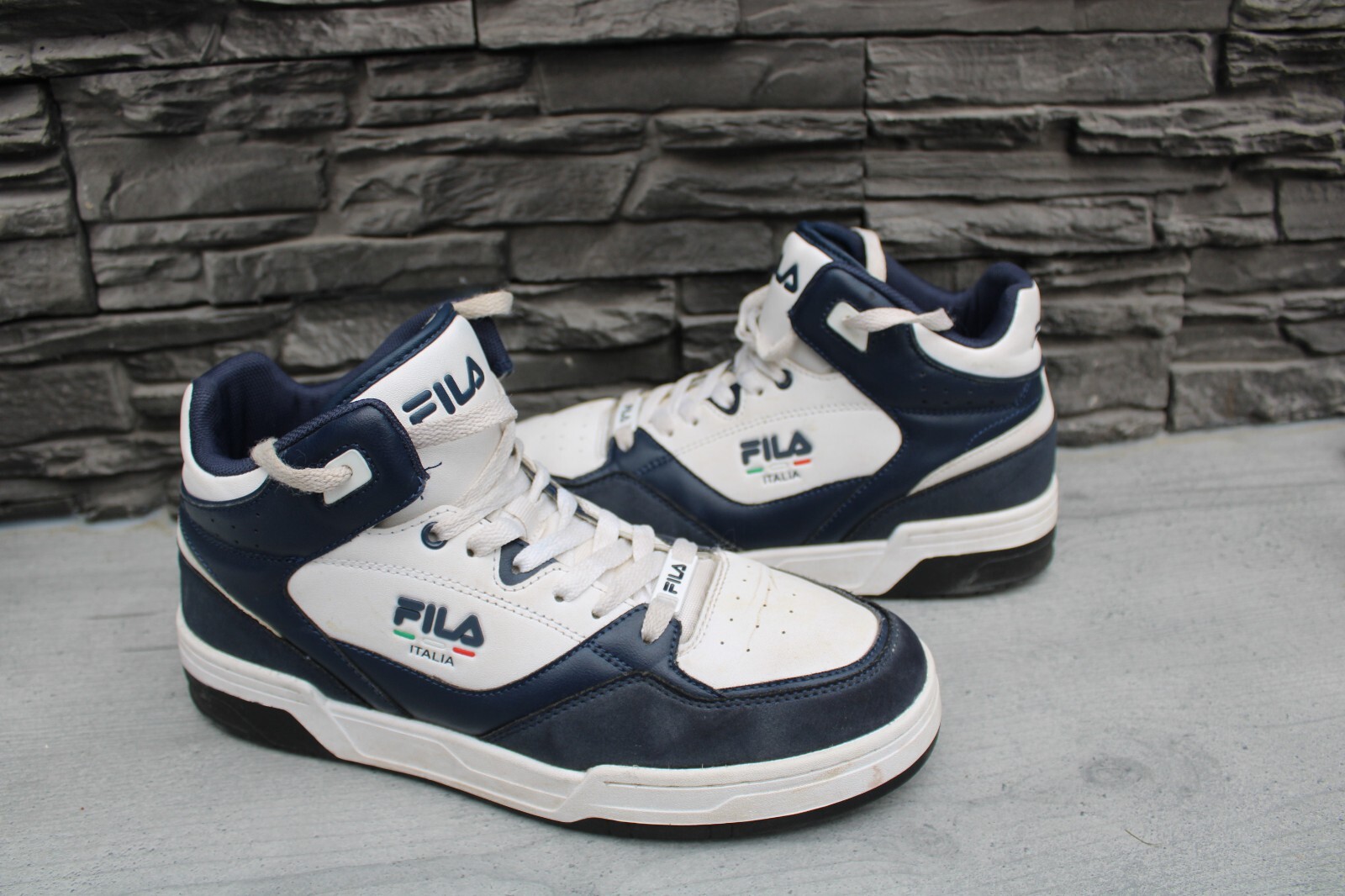 FILA scarpe uomo sneakers alte blu bianco taglia 42 UK 8