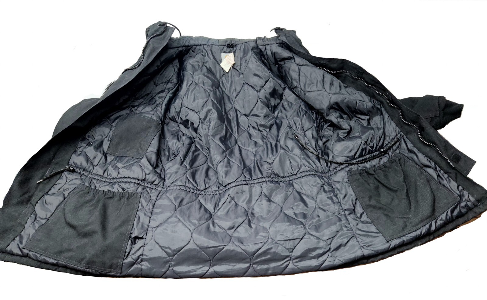 Vtg. CARHARTT PQC305 Cordura Mens Sz L Black Full Zip Quilted Jacket Hooded Coat thumbnail 7