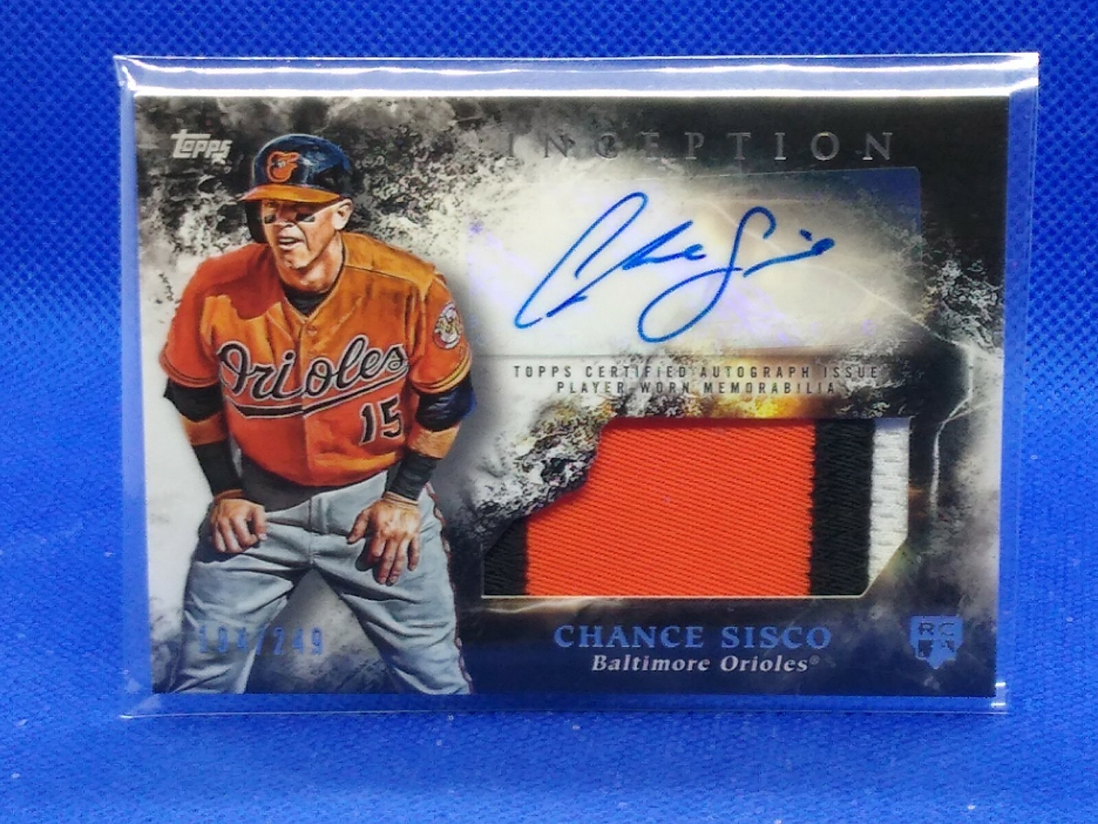 Chance Sisco 2018 Inception ROOKIE AUTO PATCH #IAP-CSI ***194/249*** view 1