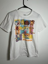 Camiseta Nickelodeon Adulto Talla M Hey Arnold Rugrats Ren y Stimpy Cat Dog