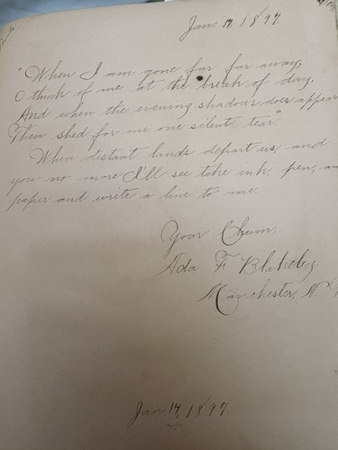 Victorian Friendship Autograph Album – Katie Mc. Sherburne New Hampshire NY - Bild 4 von 16