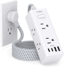 Power Strip Surge Protector 6 Widely Outlets W/ 4 USB Ports 2 USB C 5 Ft