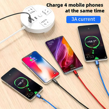 Multi Charging Cable 4 in 1 Multiple USB Fast Charger For iPhone Type C Micro