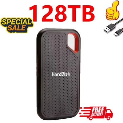 external hard drive 128 TB High Speed CapacitySolidStateUsb3.2 Laptop Mac And PC