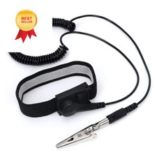 STREBITO Anti Static Wrist Strap, 11" Antistatic Band Grounding Black 