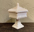 Vintage Westmoreland Pink Milk Glass Wedding Box