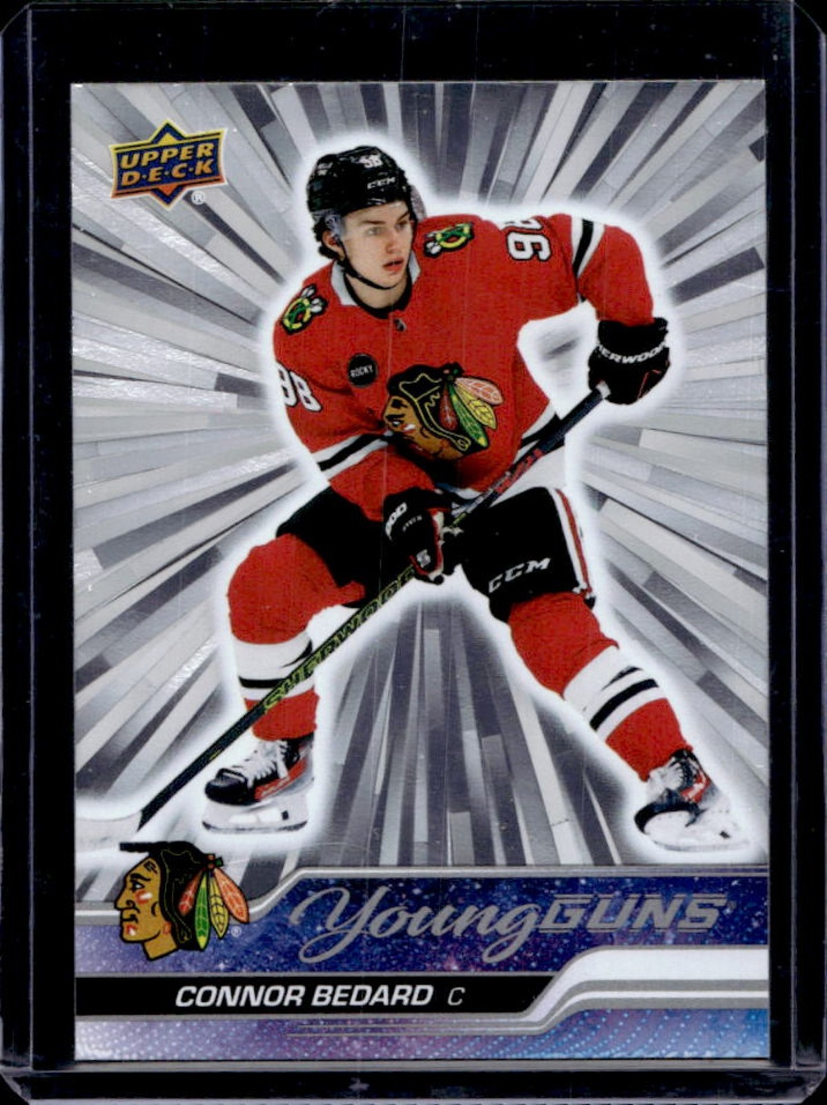 2023-24 Upper Deck Connor Bedard RC Rookie Outburst Silver Young Guns #451