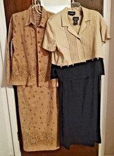 Two Vintage Dresses with Matching Jackets