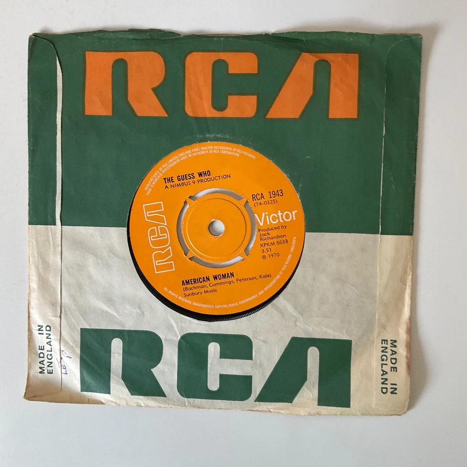 The Guess Who - American Woman / No Sugar Tonight - 7" Vinyl Single EX 1970 RCA - Image 2 of 4