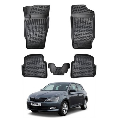 Fußmatten Automatten für Skoda Fabia 2015-2020 TPE Allwetter