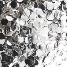 Sparkly Silver Metallic Foil, Round, Confetti, Circles, Dots - 60g