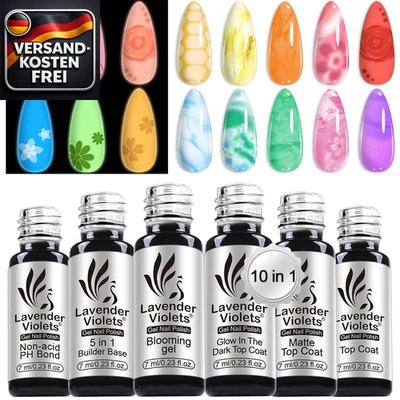 Lavender Violets Gel-Nagellack Set UV LED Soak-Off 5-in-1 Builder Base Blooming