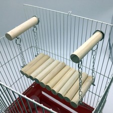 Natural Wood Animal Climbing Ladder Thicken Hamster Bridge Bird Parrot Toy