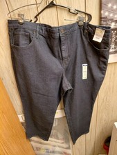 Terra  Sky Dark Wash High Rise Straight Leg Jeans Women's 26W Petite