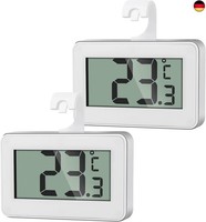 Aiqinu 2 Mini Thermometer KüHlschrank Digital, KüHlschrank Thermometer Innen, G