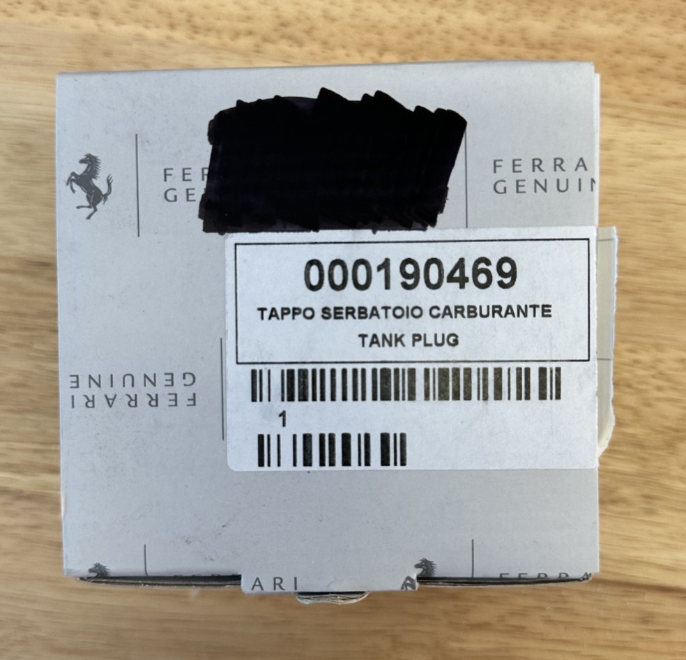 Ferrari 430,599,612  - Fuel Filler Cap NEW- P/N 190469