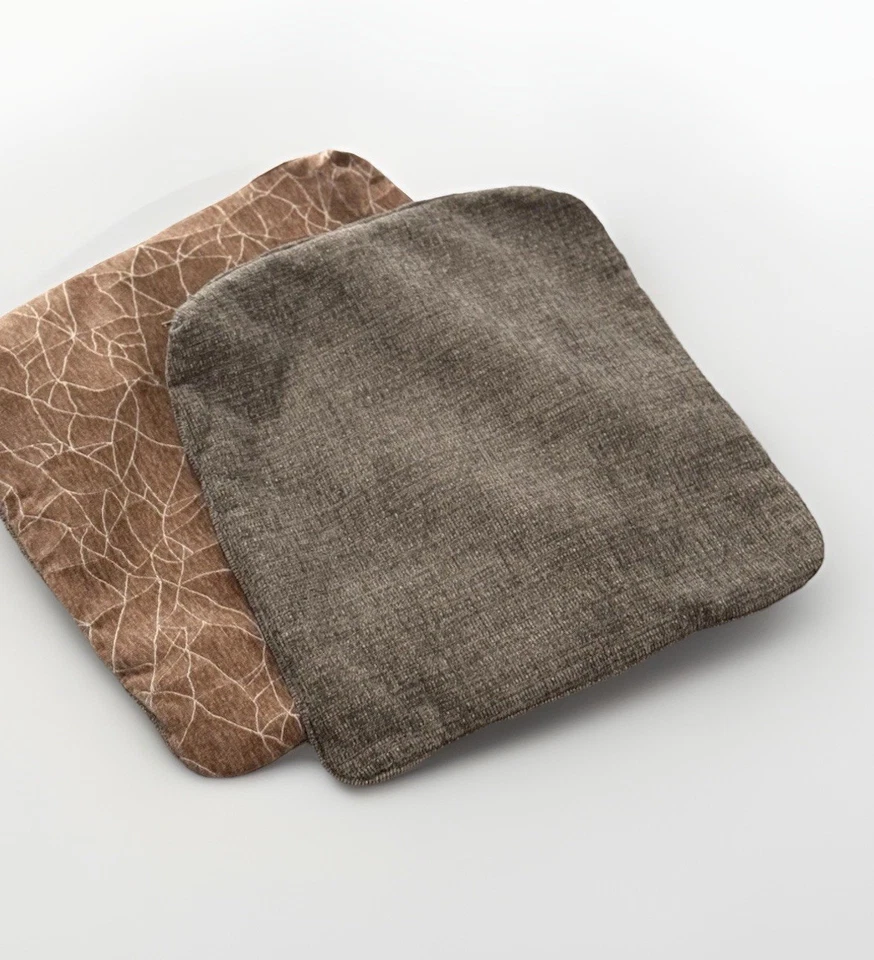 Fundas de Almohada Gruesas de Lana Marrón 18x18 Cierre de Cremallera Diseño Estampado Lavables Foto 2 de 4