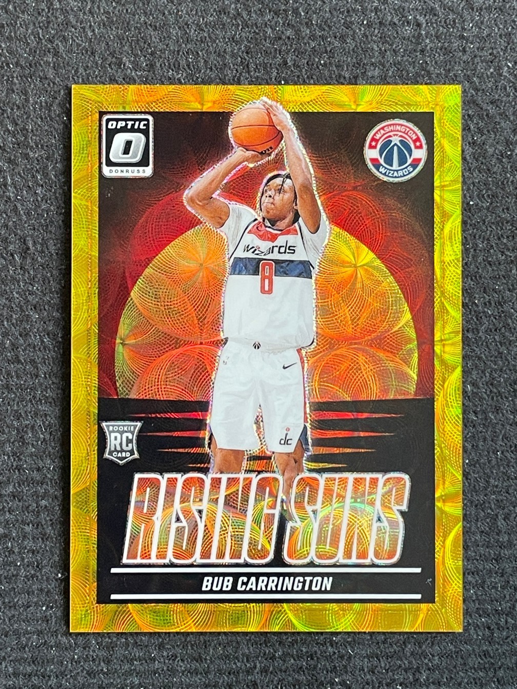 Bub Carrington 2024-25 Panini Donruss Optic RC Rising Suns Gold /10 #3