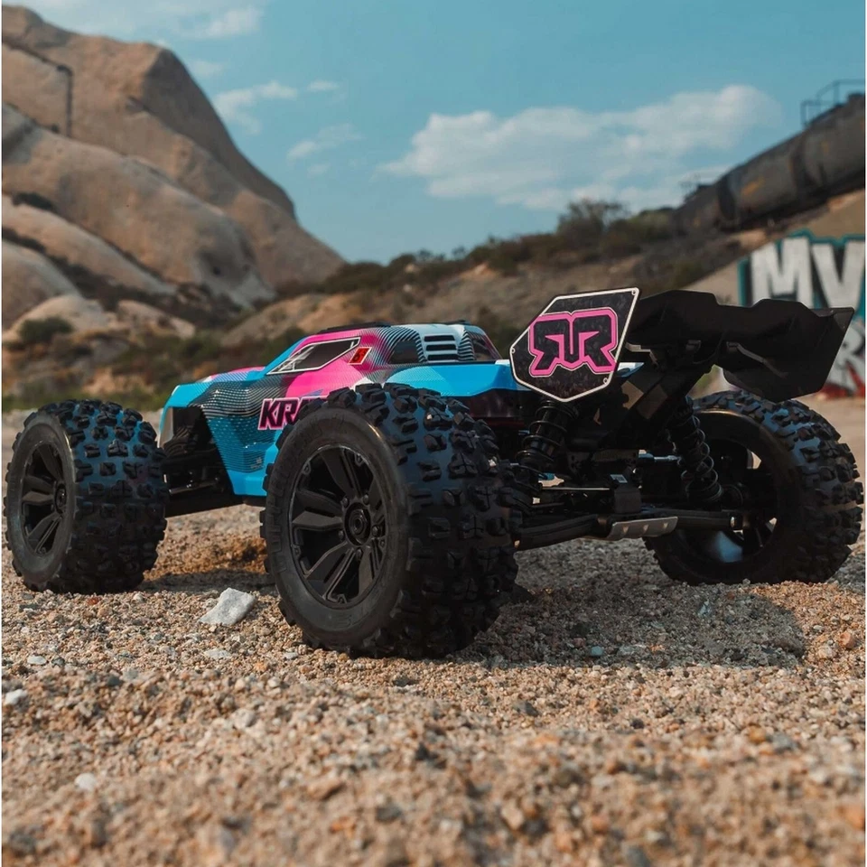Arrma ARA8608V6T2 KRATON 6S V6 4X4 BLX Brushless 1:8 Speed MT RTR, Blau/Pink - Bild 3 von 4