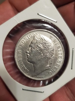 1841 silver germany Wurttemberg wilhelm 1 gulden