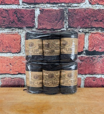 Lion Brand Re-Up Recycled Cotton, Color #153, Black, 6 skeins