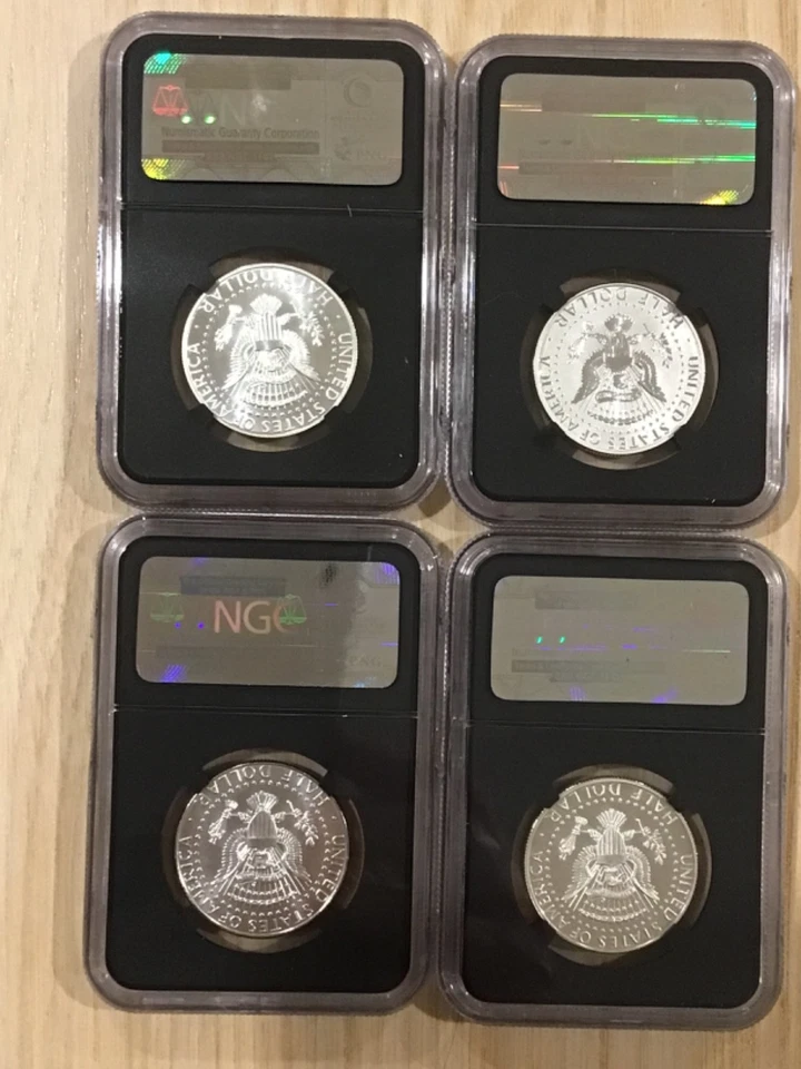 2014 W REVERSE PROOF SILVER KENNEDY NGC PR70 SP70 50TH ANNIVERSARY 4 COIN SET - Image 2 of 4