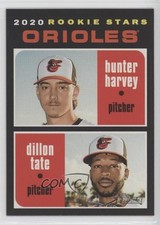 2020 Topps Heritage Rookie Stars Dillon Tate Hunter Harvey #362 Rookie RC 0q1p