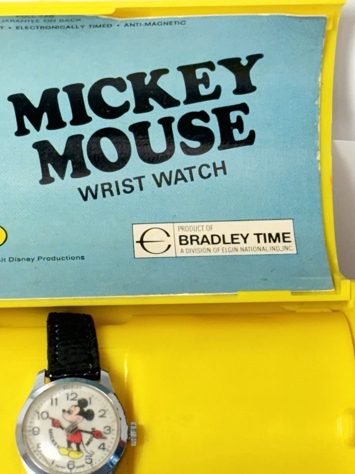 Bradley Disney Mickey Mouse Watch, RARE Genuine Vintage Disneyana Gifts, #6801 - Image 4 of 4