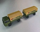 Lesney Matchbox Mercedes Benz Truck + Trailer Olive Green Military TP-15 MB1-11