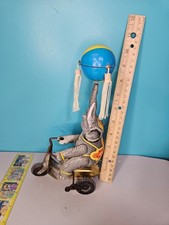 Vintage Collectible Working Condition 10" Tall Circus Elephant Windup Tin Toy