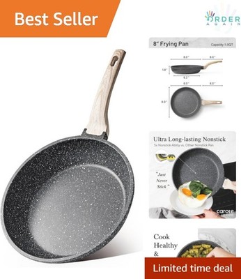 Nonstick Frying Pan Aluminum 8-Inch Granite Coating Cookware for Eggs Sautéing