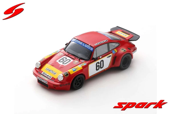 Spark S9804 1/43 Porsche 911 Carrera Rsr 3.0 NO.60 24H Le Mans 1975 Modellauto-image
