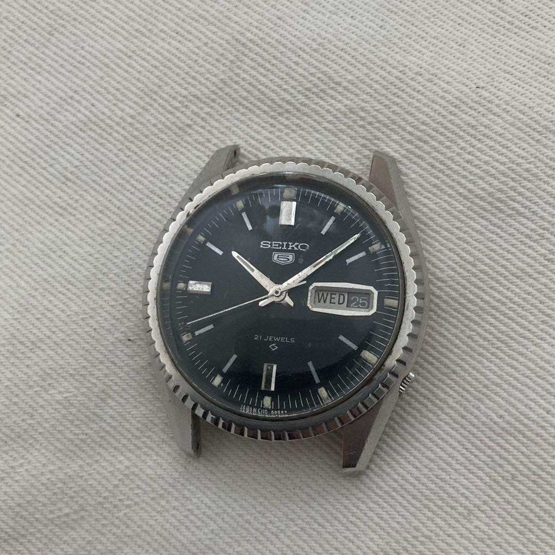 Seiko 5 Automatic Black Dial 6119-8030 Vintage Used Watch | eBay