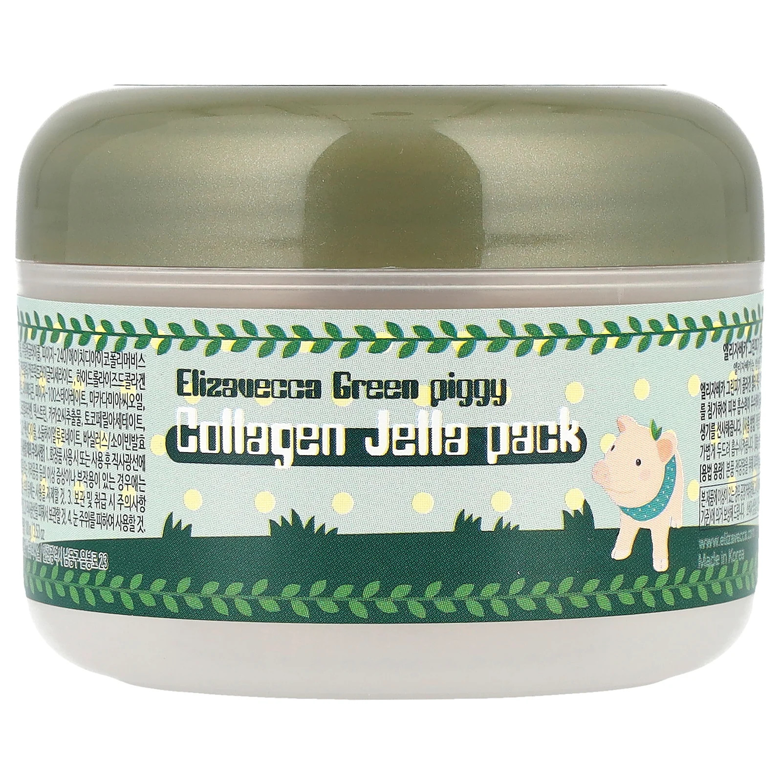 Elizavecca Green Piggy Collagen Jelly Pack 3 53 унции 100 г без искусственных красителей