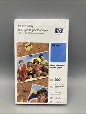 Genuine HP Everyday Photo Paper 100 Sheets 4x6 Semi Gloss SEALED 6.5mil 10x15 cm