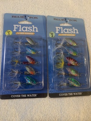 (LOT OF 2) BLUE FOX FLASH SPINNER KIT FLASH SIZES 1 & 2 COLORS AS SHOWN 10 TOTAL