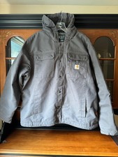 Carhartt OJ3826-M Relaxed Fit SIZE XL Bartlett Sherpa Lined Utility Jacket Gray
