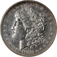 1879-O/O Morgan Silver Dollar ANACS AU Details VAM 4 Horizontal O