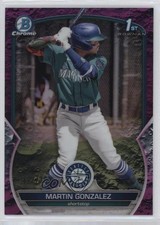 2023 Bowman Chrome Prospects Fuchsia Lunar Crater Refractor Martin Gonzalez 0n64