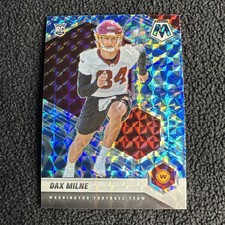 2021 Panini Mosaic Reactive Blue Prizm #400 Dax Milne RC Washington Commanders