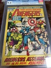 The Avengers #100 High Grade OW to WHITE Bronze Age Hulk Marvel 1972 CGC 9.4